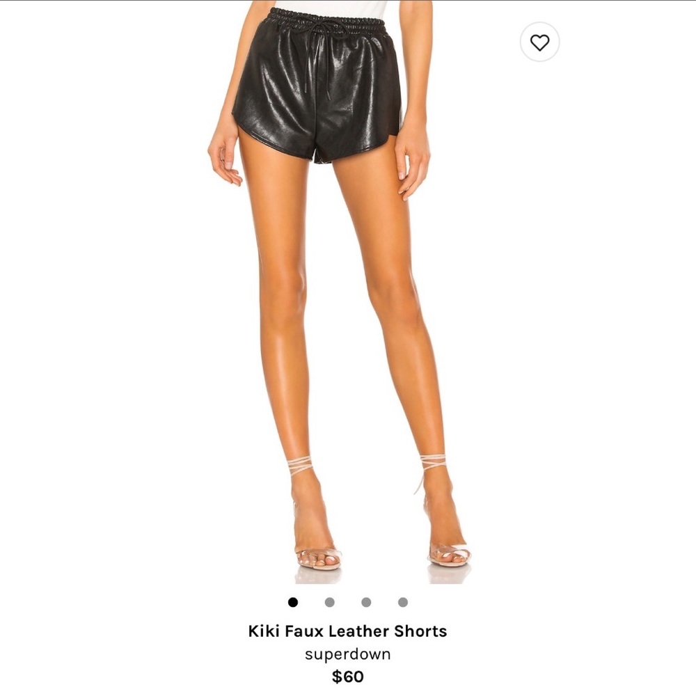 Kiki Faux Leather Shorts, new but no tags size L